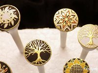 22 kt Gold Leafed Pysanky Jewelry by So Jeo                 https://www.etsy.com/ca/listing/201774292 : pysanky pysanka ukrainian easter egg art batik aniline dye 22 kt karat gold leaf jewelry earrings pendants